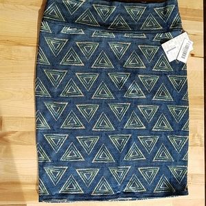 NWT LLR L Triangle Print Cassie Skirt